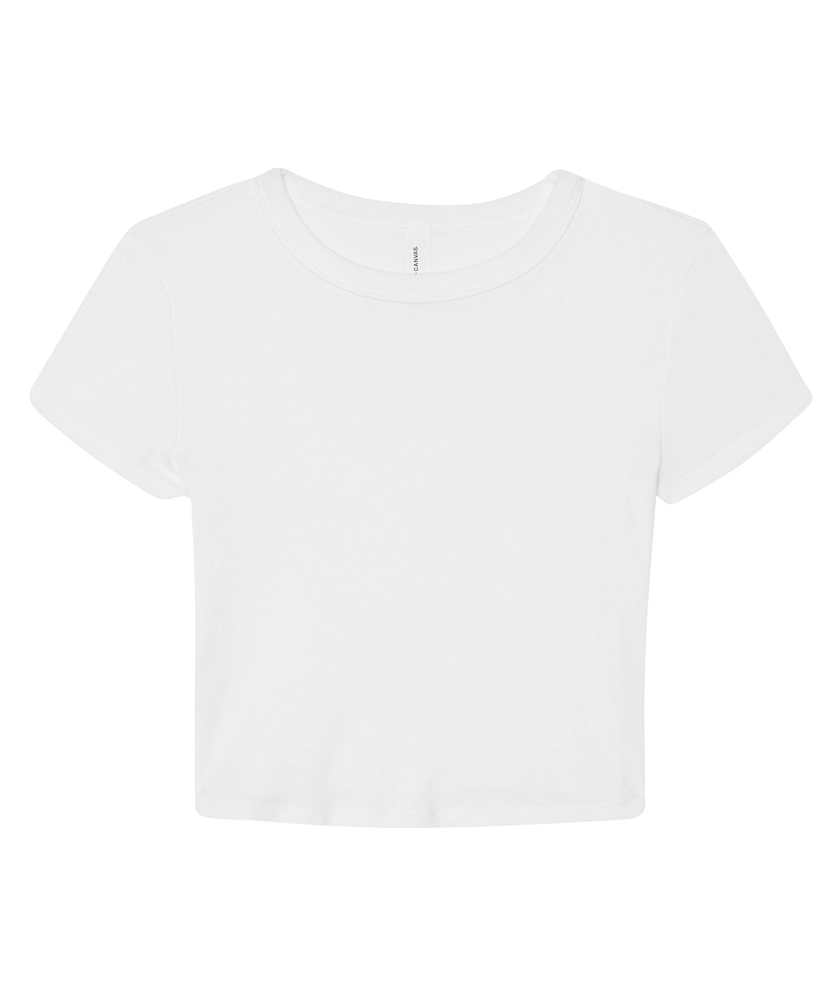 Bella Canvas Womens Micro Rib Baby Tee MidLength Crew Neck TShirt