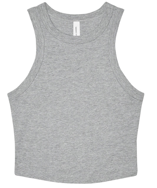 Bella Canvas Womens Micro Rib Racer Tank High Neck Sleeveless Shirt