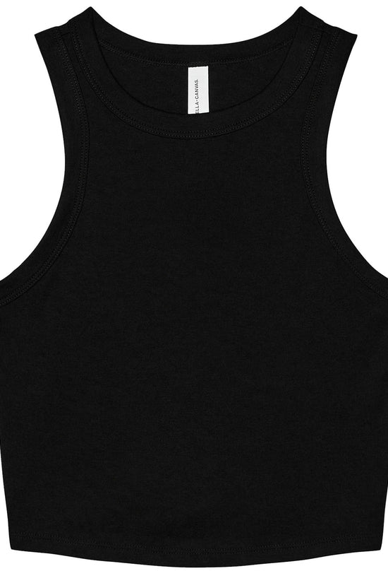 Bella Canvas Womens Micro Rib Racer Tank High Neck Sleeveless Shirt