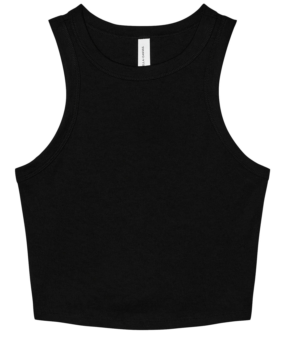 Bella Canvas Womens Micro Rib Racer Tank High Neck Sleeveless Shirt