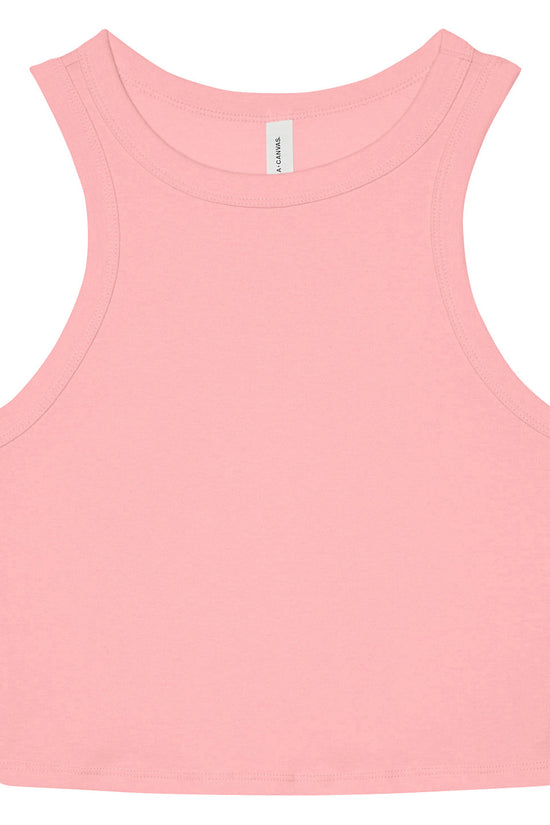 Bella Canvas Womens Micro Rib Racer Tank High Neck Sleeveless Shirt