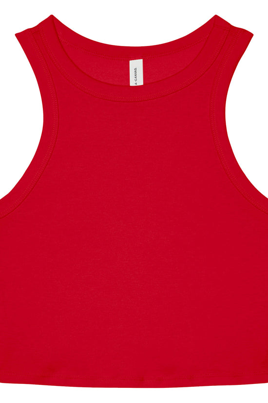 Bella Canvas Womens Micro Rib Racer Tank High Neck Sleeveless Shirt