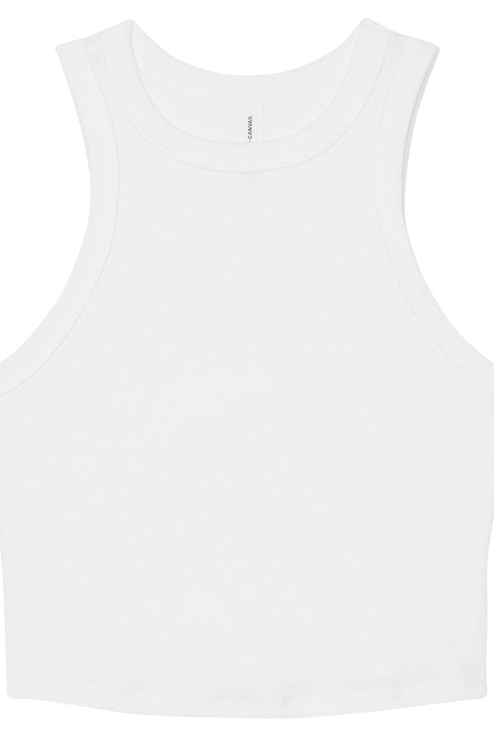 Bella Canvas Womens Micro Rib Racer Tank High Neck Sleeveless Shirt
