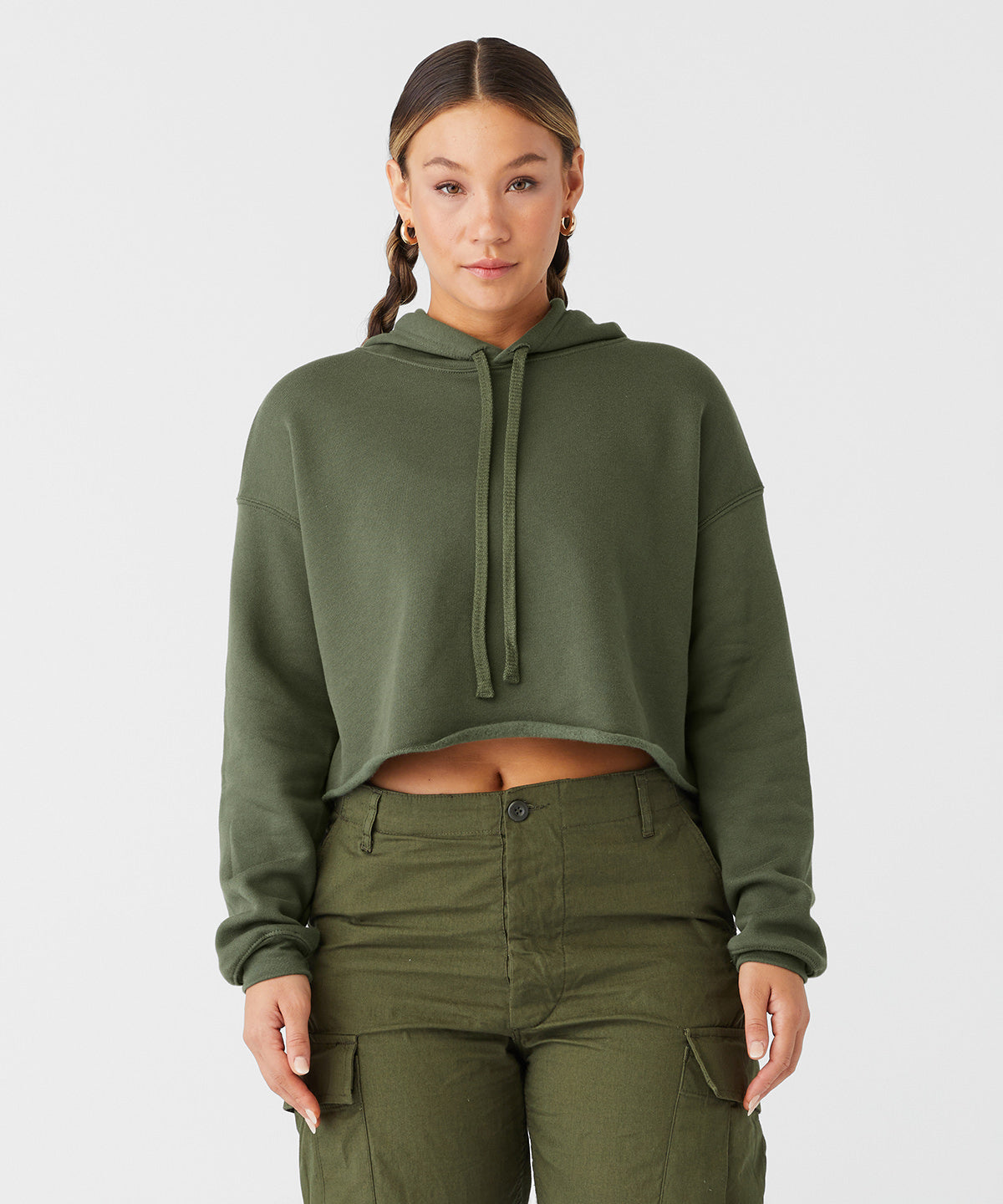 Bella Canvas Womens Cropped Fleece Hoodie Stylish Fall Essential
