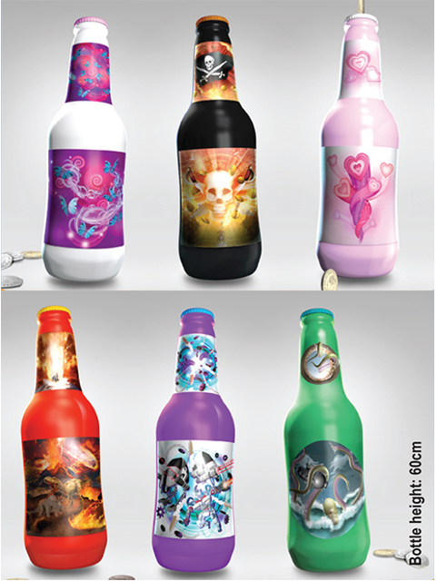 Giant Plastic Kids Money Saving Bottle Assorted Colors