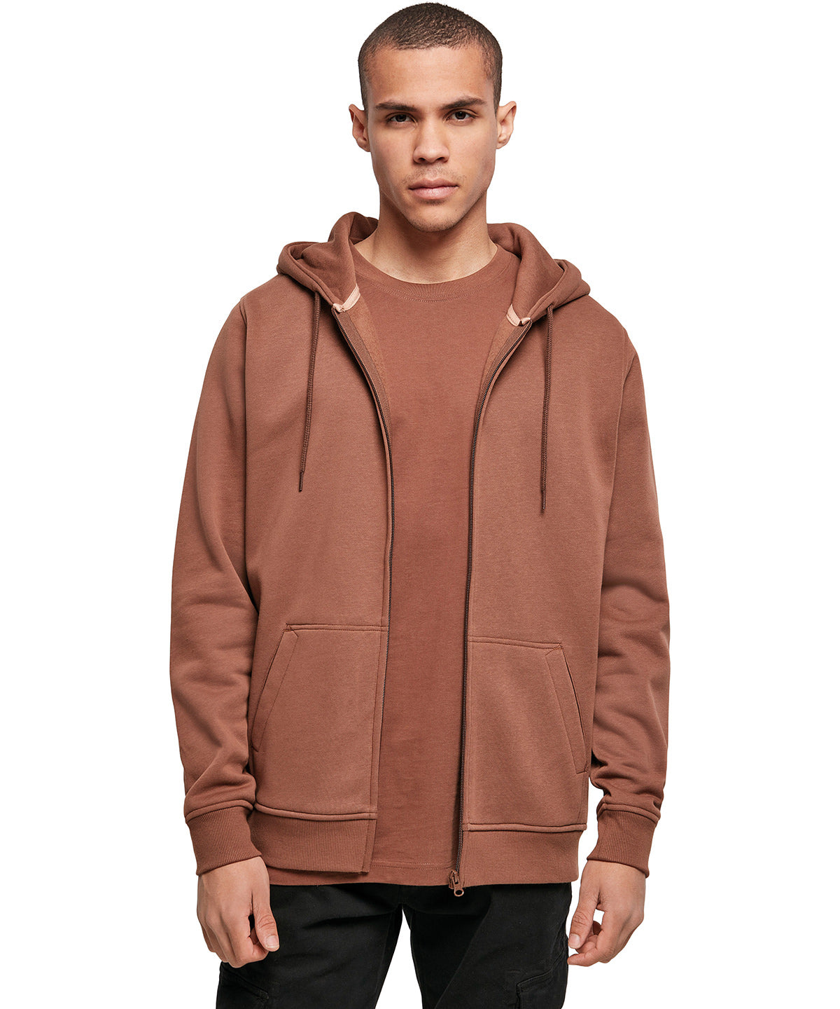 Street Style Heavy Zip Hoodie for Men