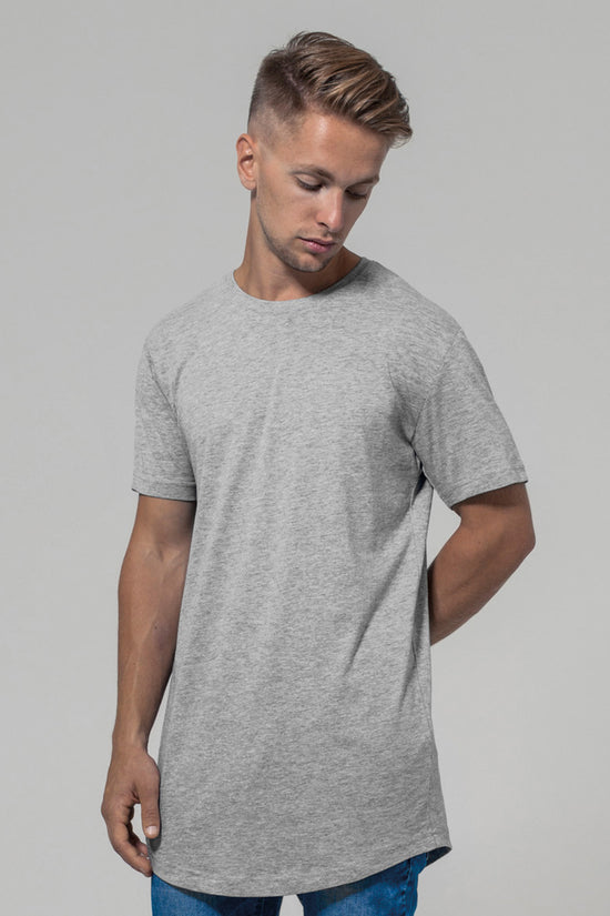 Mens Shaped Long Tee TShirt Rebrandable Longer Length