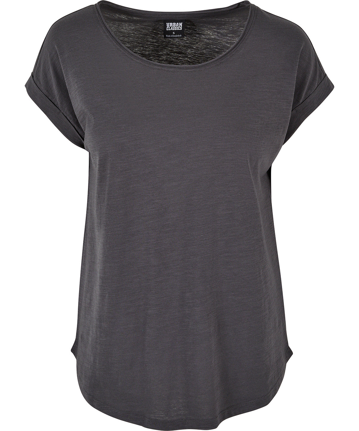 Womens Long Slub Tee Plus Size Cotton TShirt