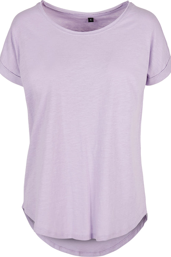 Womens Long Slub Tee Plus Size Cotton TShirt