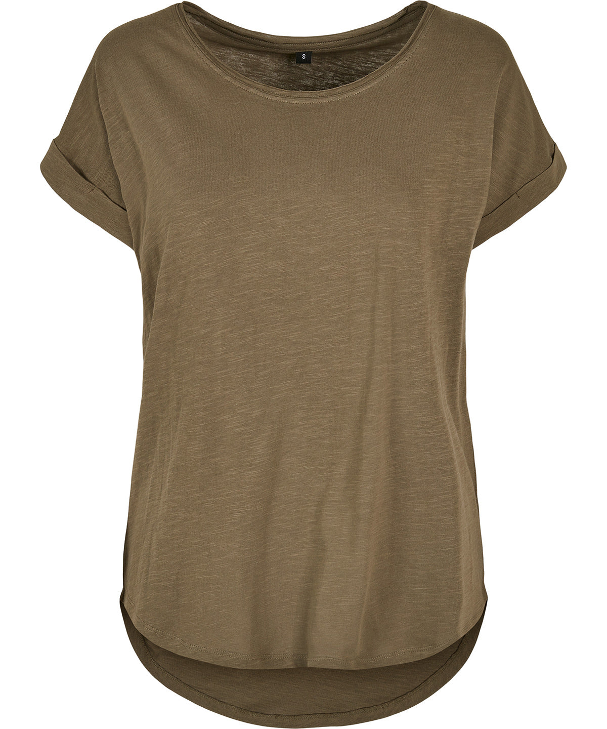 Womens Long Slub Tee Plus Size Cotton TShirt