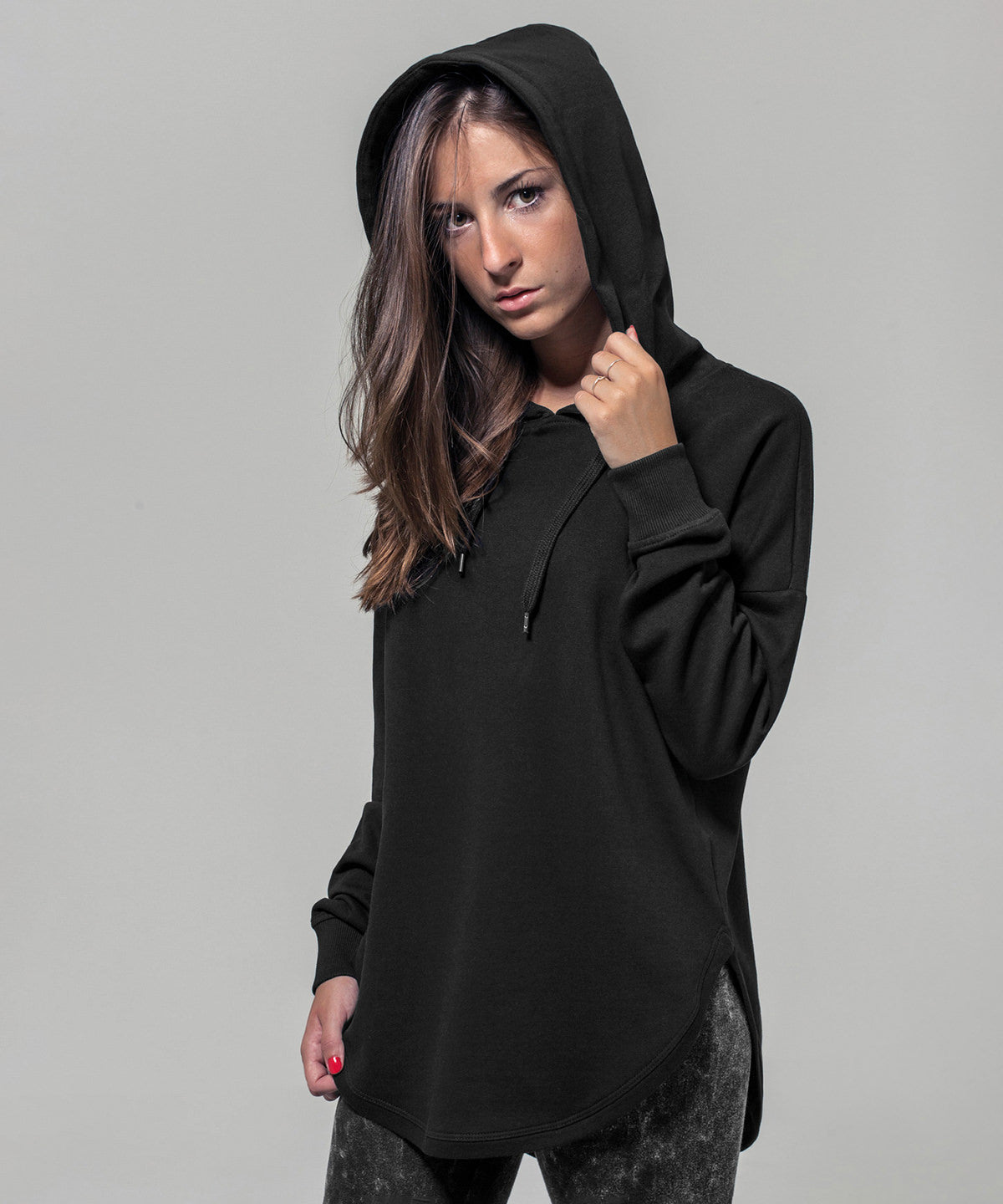 Womens Oversized Hoodie with Ribbed Cuffs