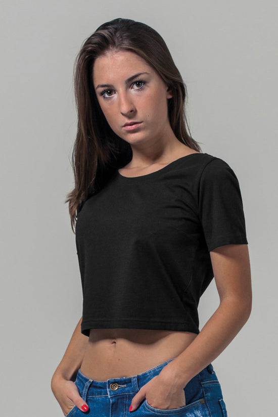 Womens Cropped Tee Single Jersey Fashionable Fit TShirt