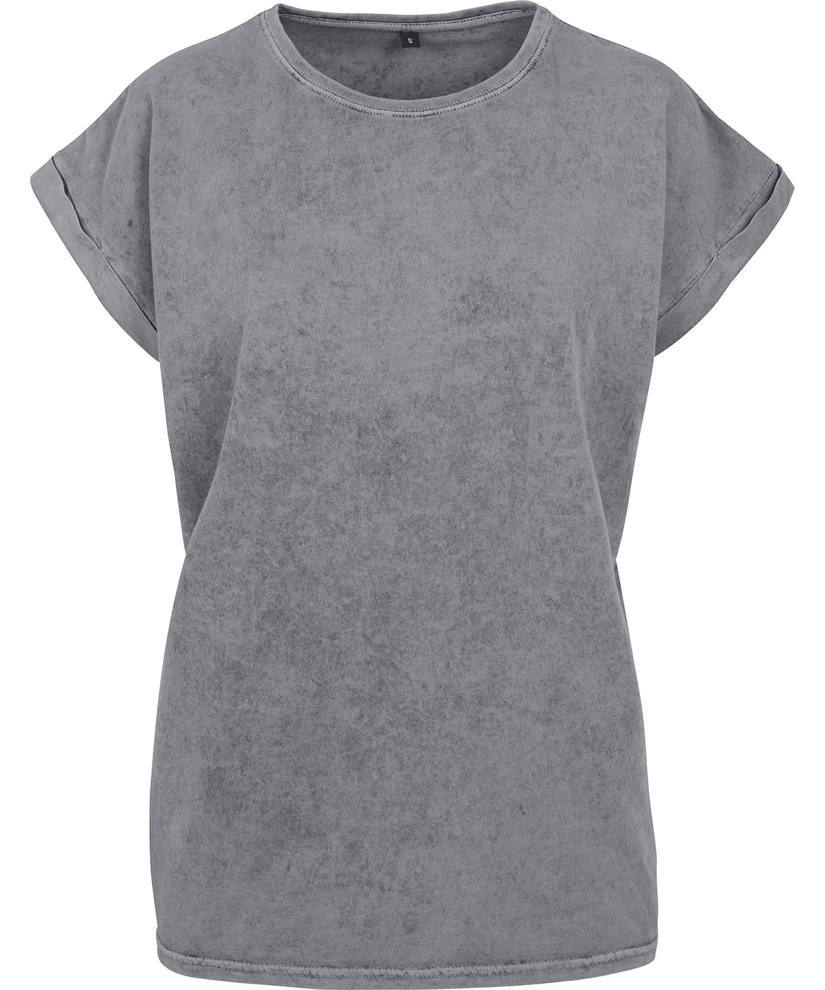 Womens Acid Washed Extended Shoulder Tee TShirts