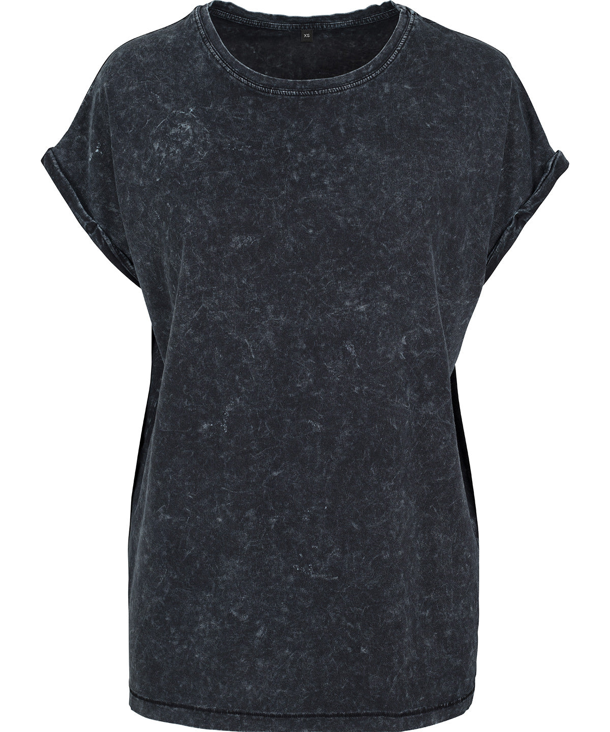 Womens Acid Washed Extended Shoulder Tee TShirts