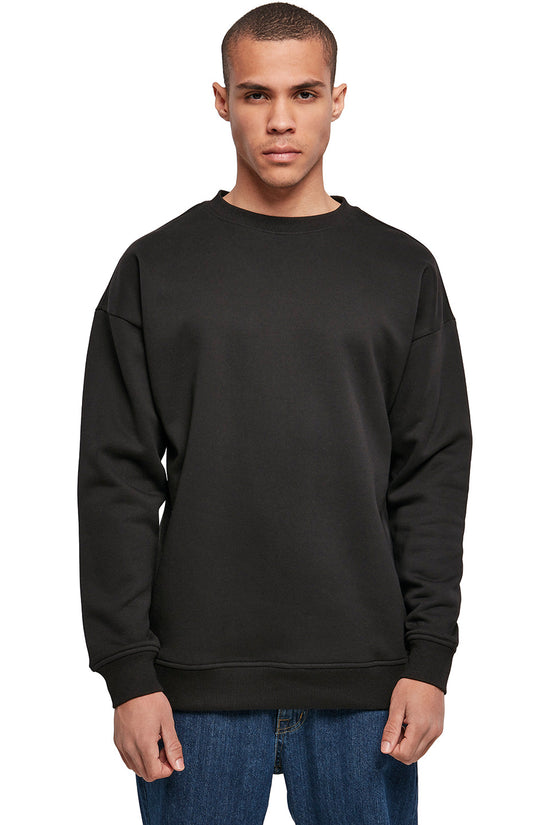 Mens Crew Neck Sweatshirt with Regular Fit and Brushed Fleece Fabric