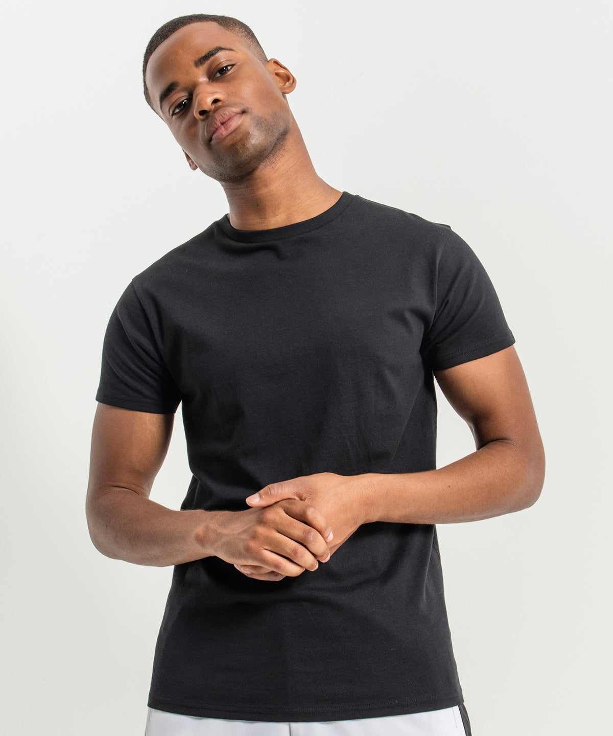 Mens Basic Monochrome TShirt with Crew Neck