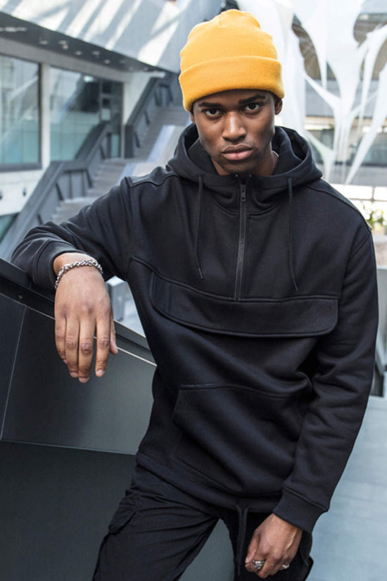 Windbreaker Style Sweat Pullover Hoodie for Unisex Adults