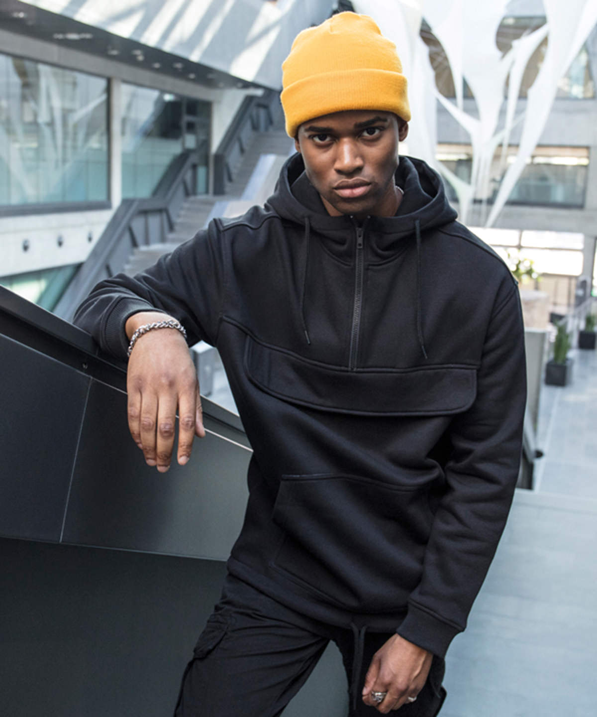 Windbreaker Style Sweat Pullover Hoodie for Unisex Adults