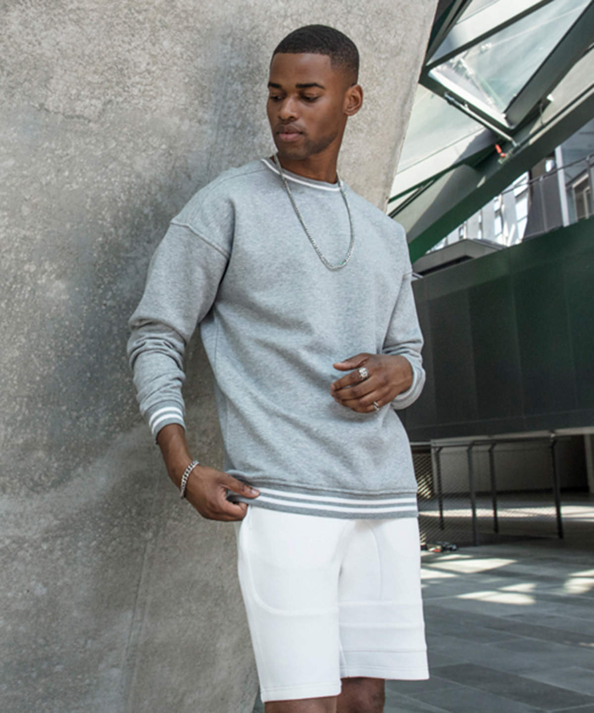 Mens College Crew Neck Sweatshirt Plus Size