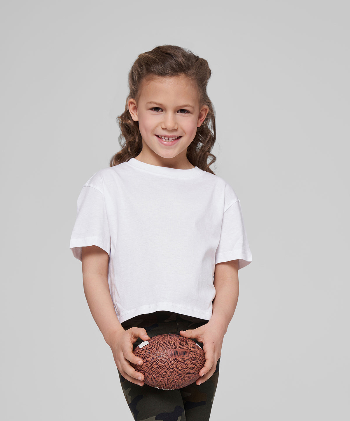 Girls Cropped Jersey Tee Trendy Female Kids TShirt