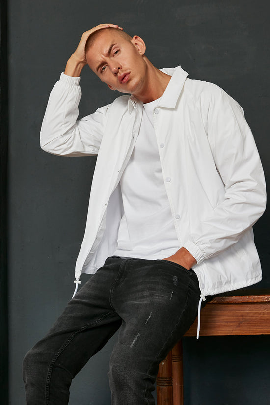Mens Rebrandable Coach Jacket with Functional Design