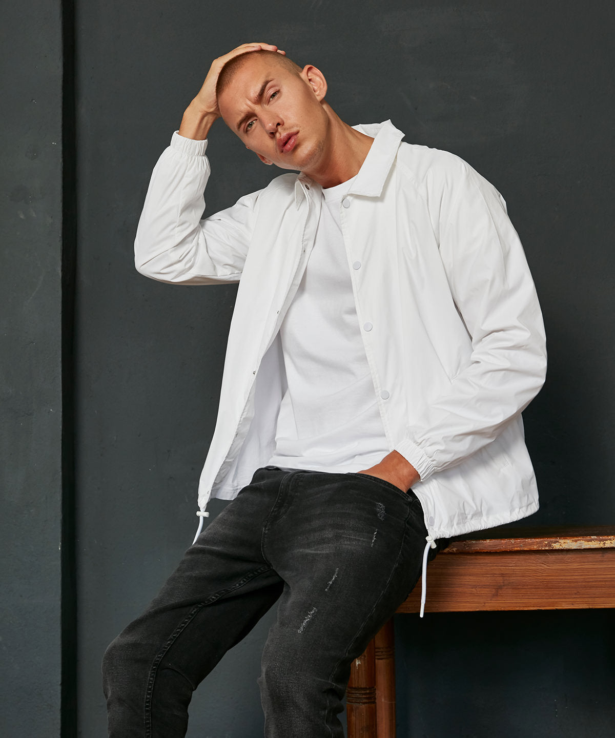 Mens Rebrandable Coach Jacket with Functional Design