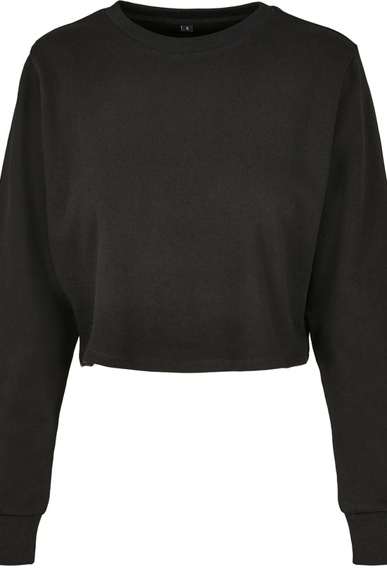 Urban Style Womens Cropped Crew Sweatshirt 100 Cotton