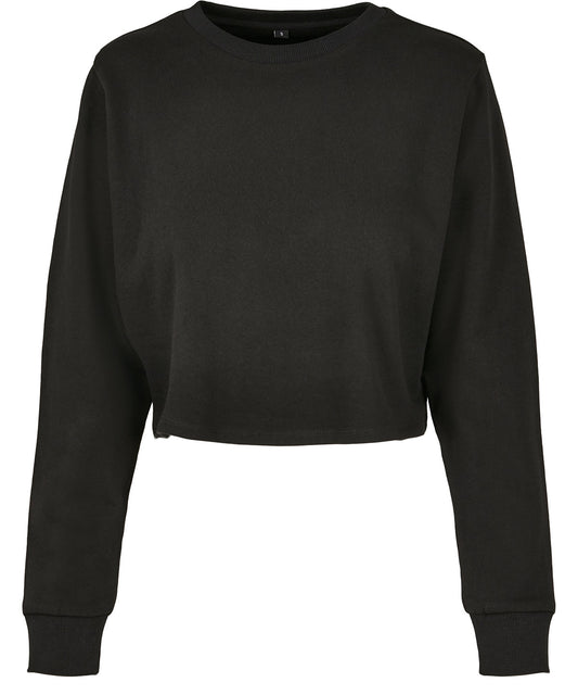 Urban Style Womens Cropped Crew Sweatshirt 100 Cotton