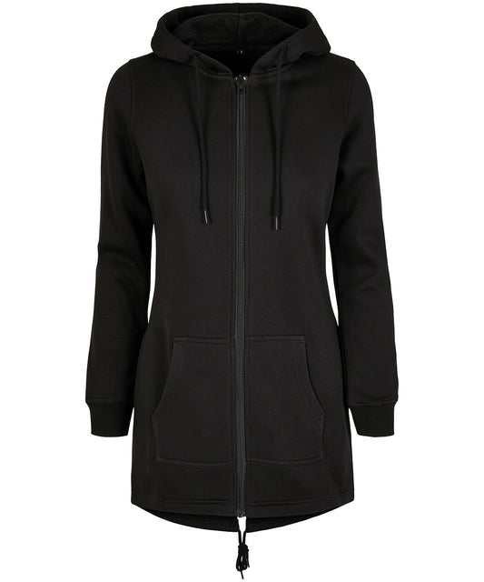 Womens Sweat Parka Jacket with Adjustable Hood and Kangaroo Pocket