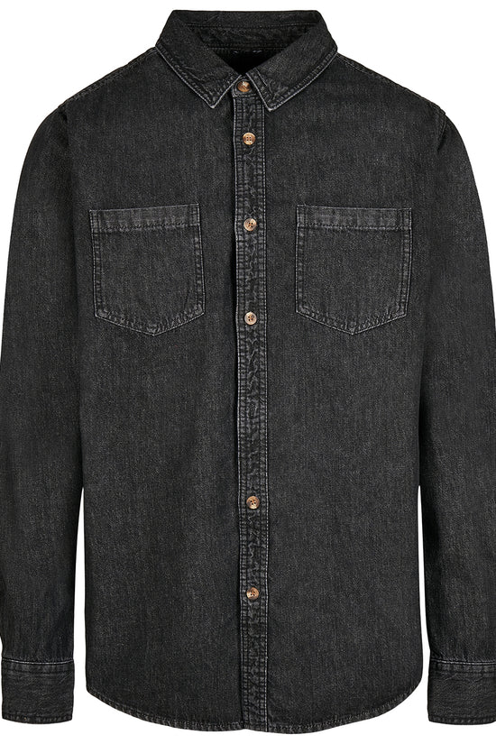 Mens Denim Shirt with HornOptic Buttons
