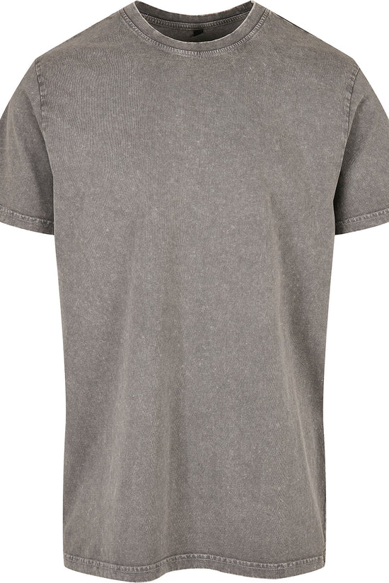 Urban Style Acid Washed Round Neck Tee for Men