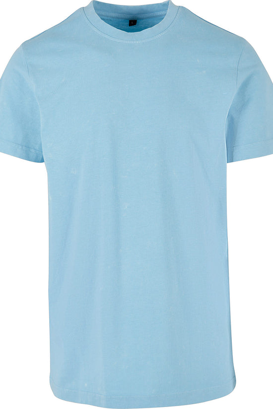Urban Style Acid Washed Round Neck Tee for Men