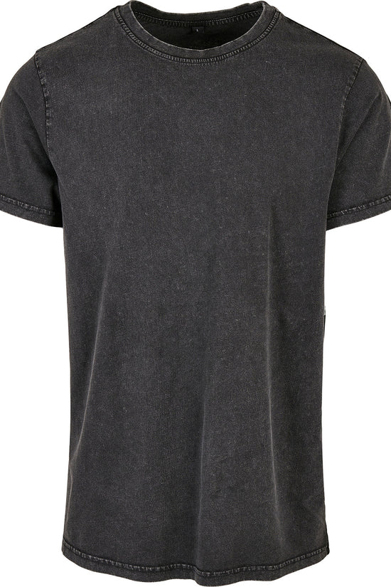 Urban Style Acid Washed Round Neck Tee for Men