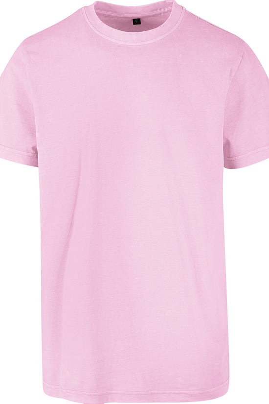 Urban Style Acid Washed Round Neck Tee for Men