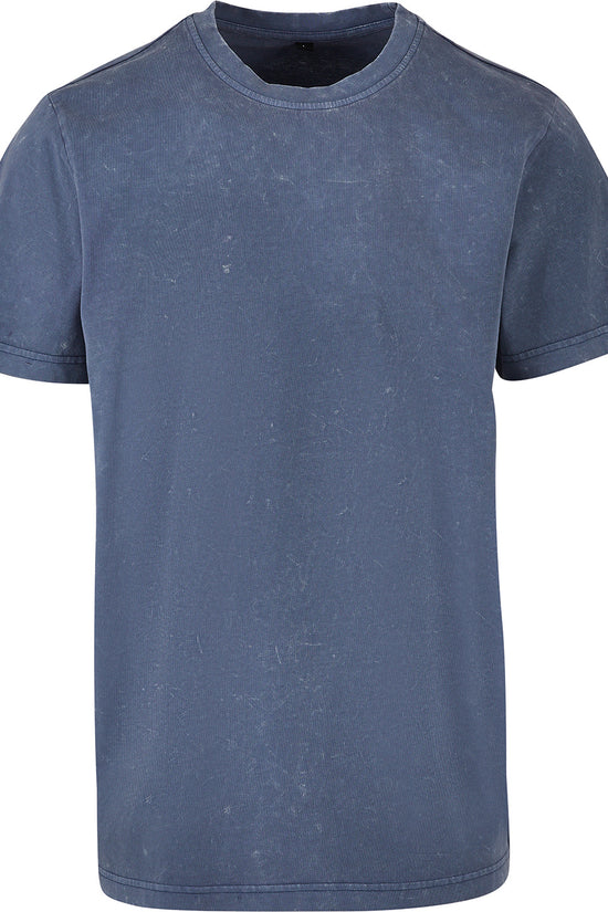 Urban Style Acid Washed Round Neck Tee for Men