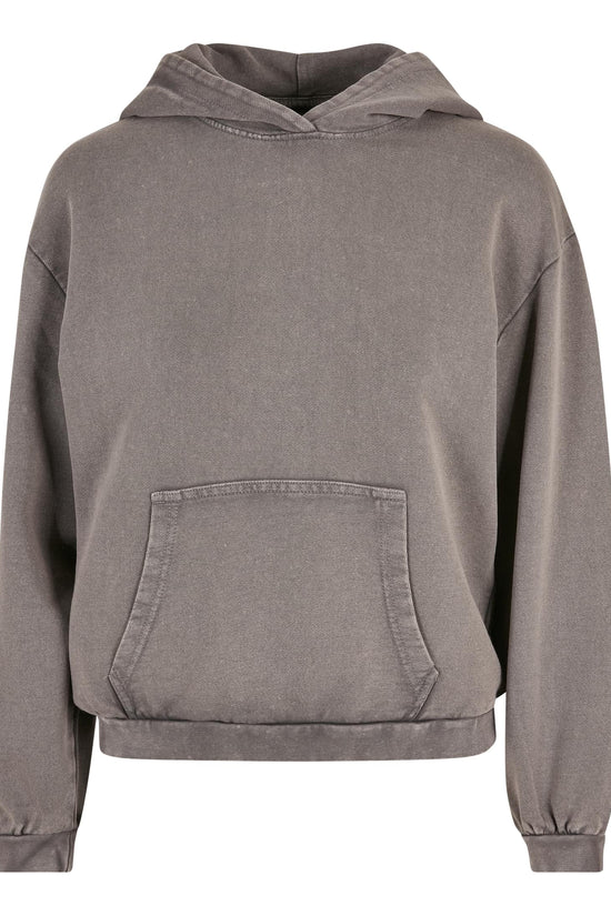Womens Acid Washed Oversized Hoodie with Kangaroo Pocket