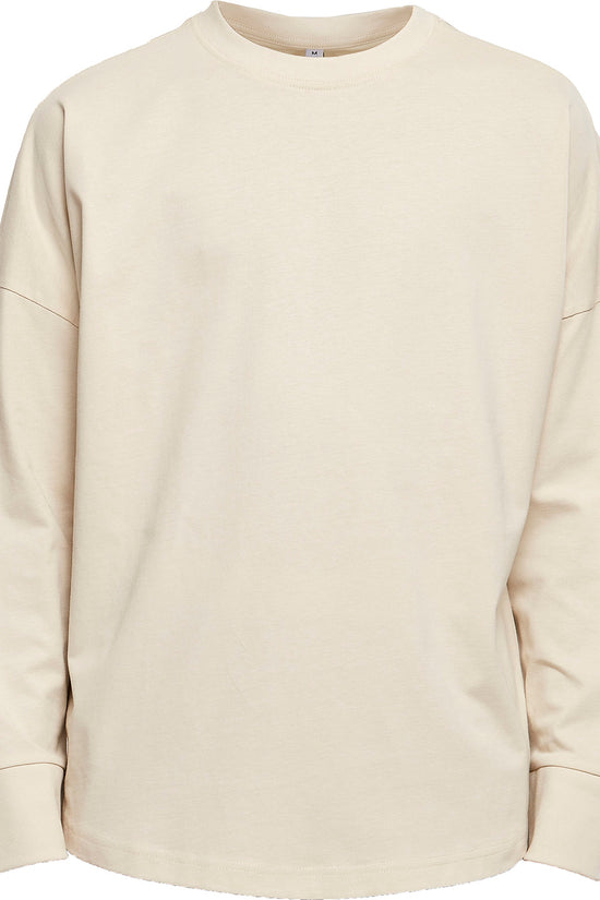 Comfy Oversize Long Sleeve TShirt for Men 100 Cotton Round Neck