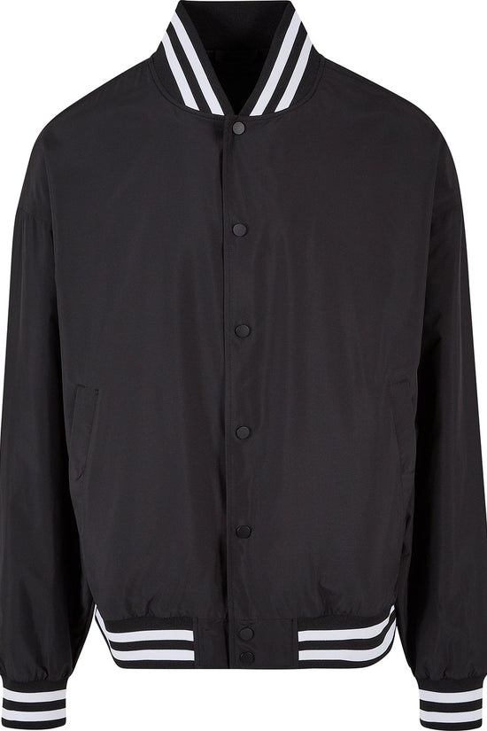 Mens Light College Jacket with Striped StandUp Collar