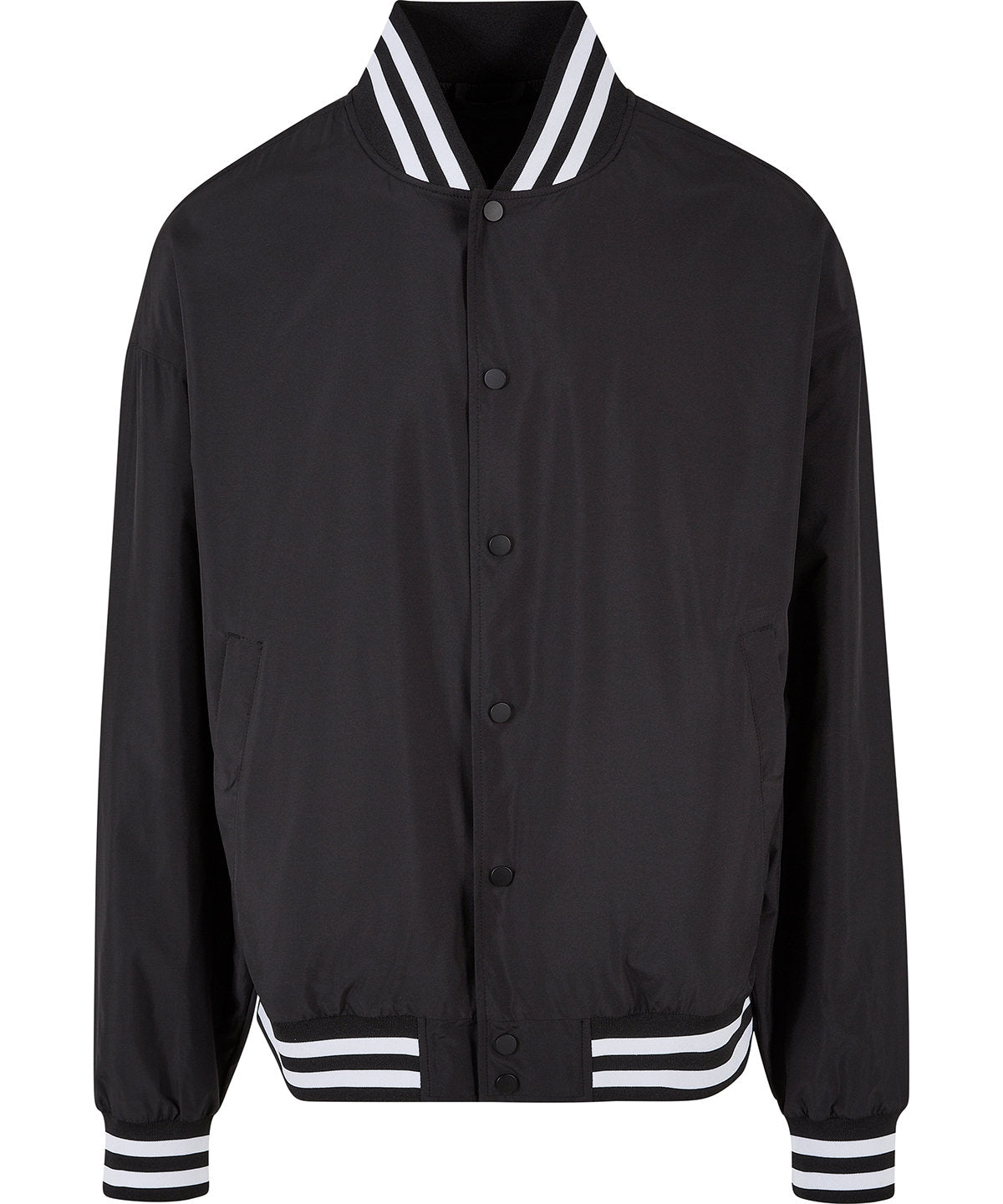Mens Light College Jacket with Striped StandUp Collar