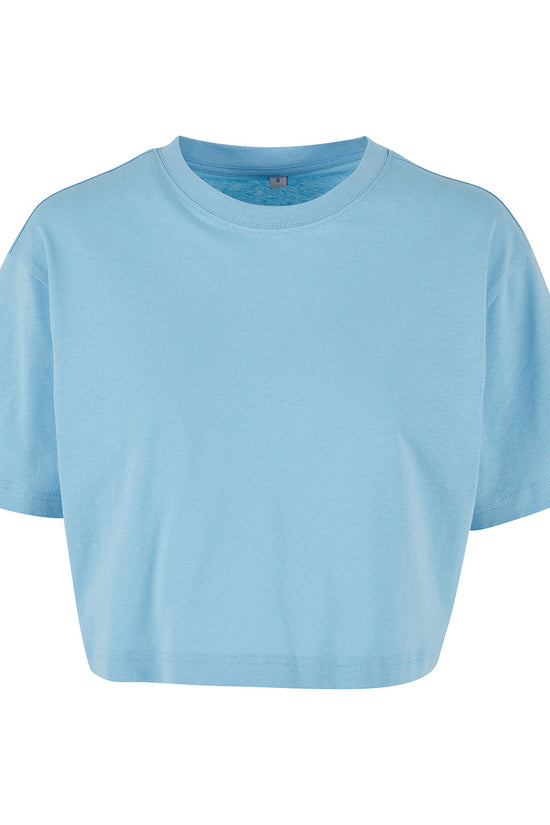 Sporty Oversized Womens Short Tee with Wide Sleeves