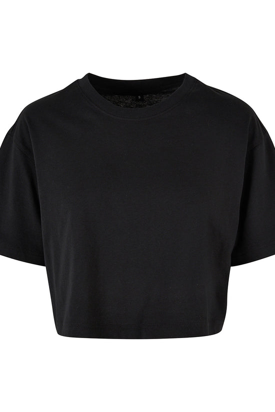 Sporty Oversized Womens Short Tee with Wide Sleeves