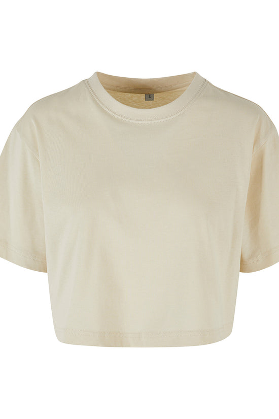 Sporty Oversized Womens Short Tee with Wide Sleeves