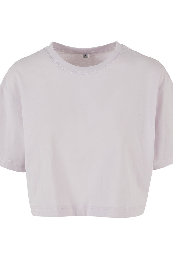 Sporty Oversized Womens Short Tee with Wide Sleeves