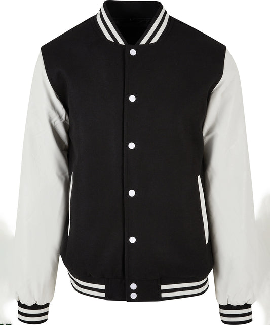 Mens Retro College Jacket with Contrasting Sleeves