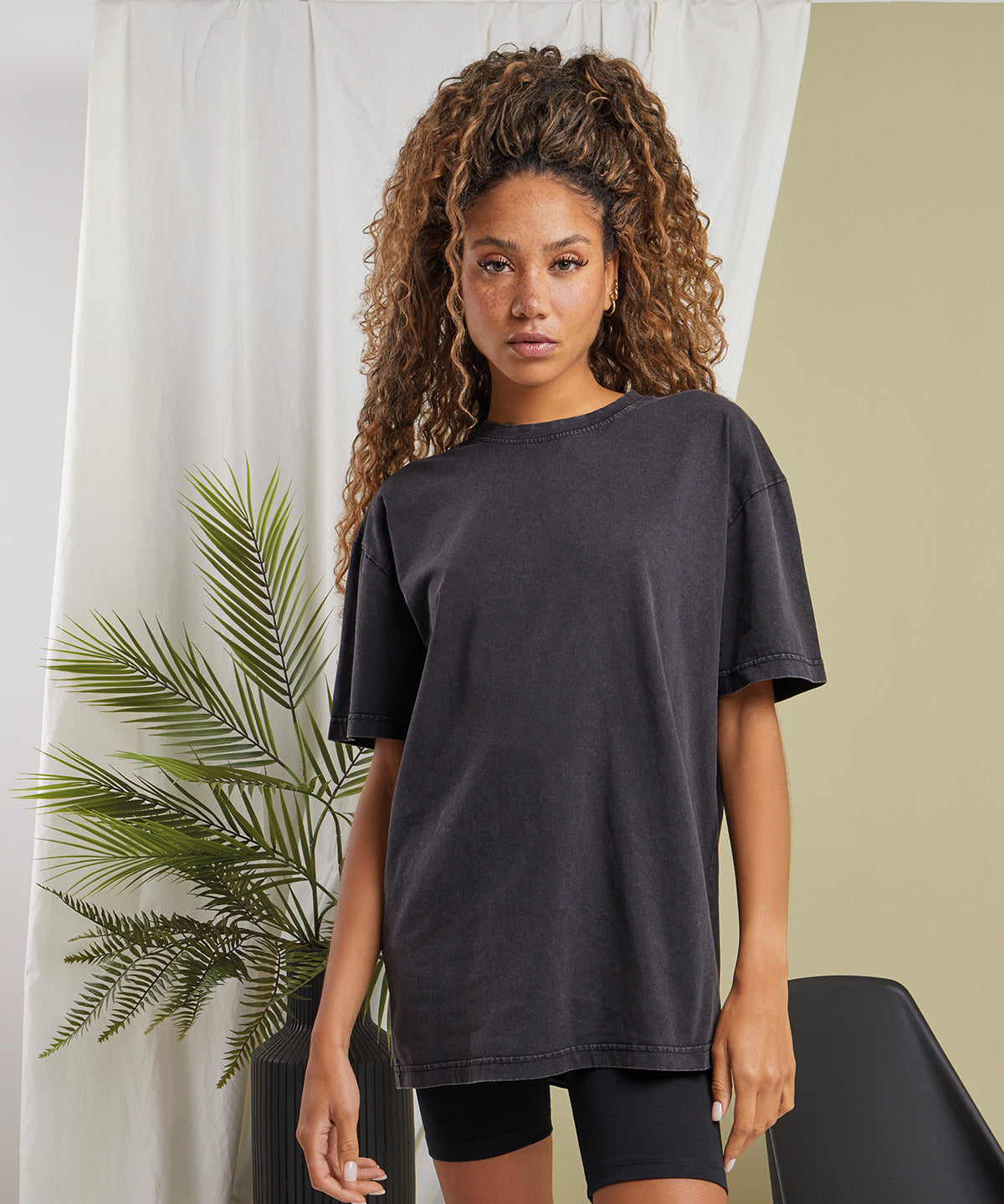 Womens Acid Wash Oversized Tee Female Adult TShirt