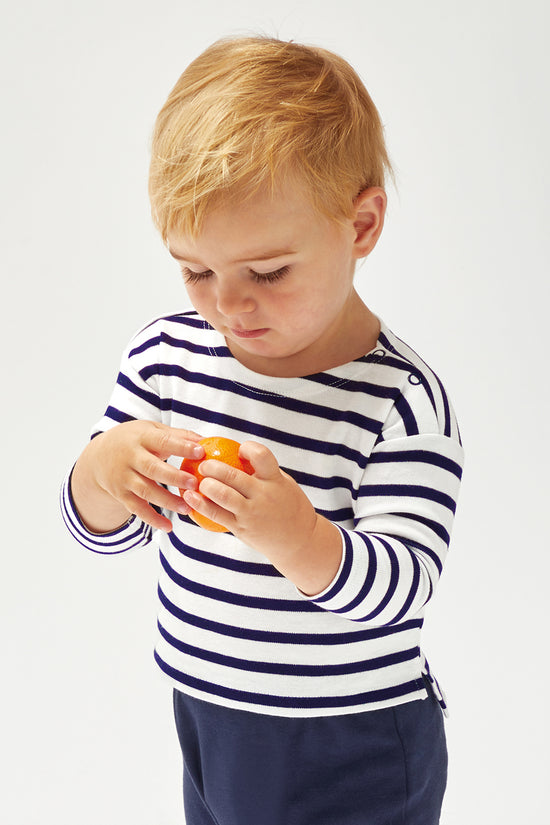 Organic Baby Breton Top TShirt Long Sleeve Unisex Infant