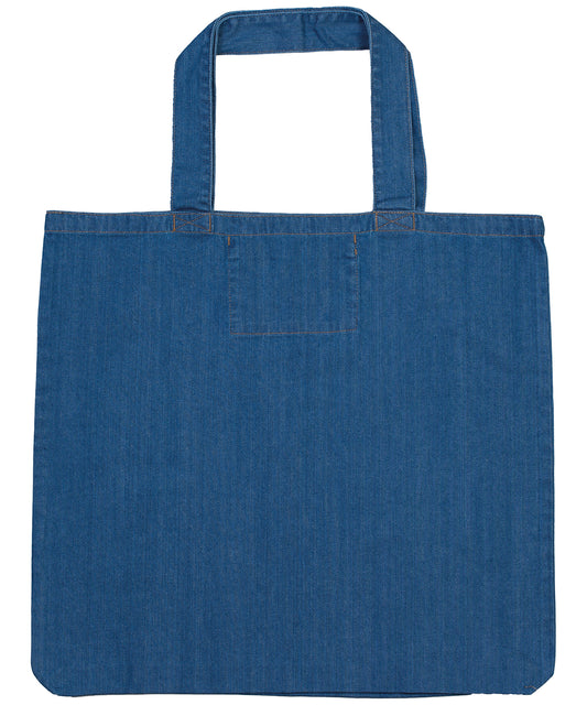 Stylish Organic Cotton Denim Shopper Bag with Inside Pocket