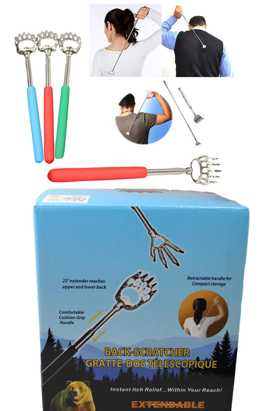 Telescopic Metal Back Scratcher with Eagle Claw Design 3 Colors