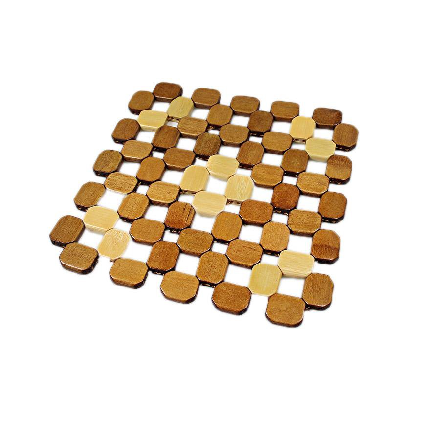 EcoFriendly Wooden Bamboo Pan Coaster Trivet 19 x 19 cm