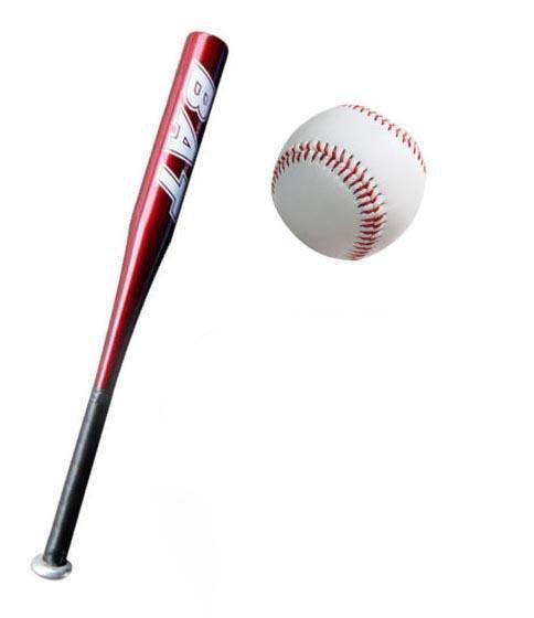 Durable Aluminium Baseball Bat with Ball Set Assorted Colors